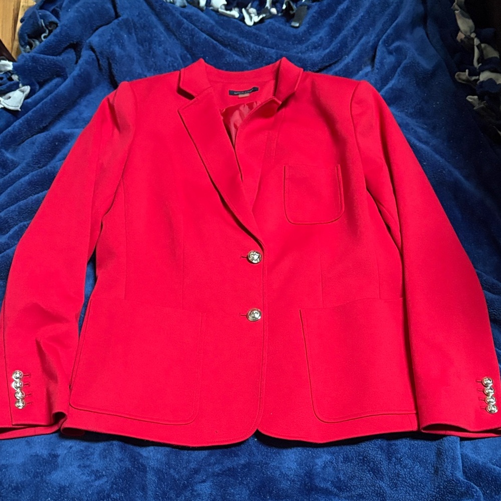 Tommy Hilfiger Women’s two button Red Blazer